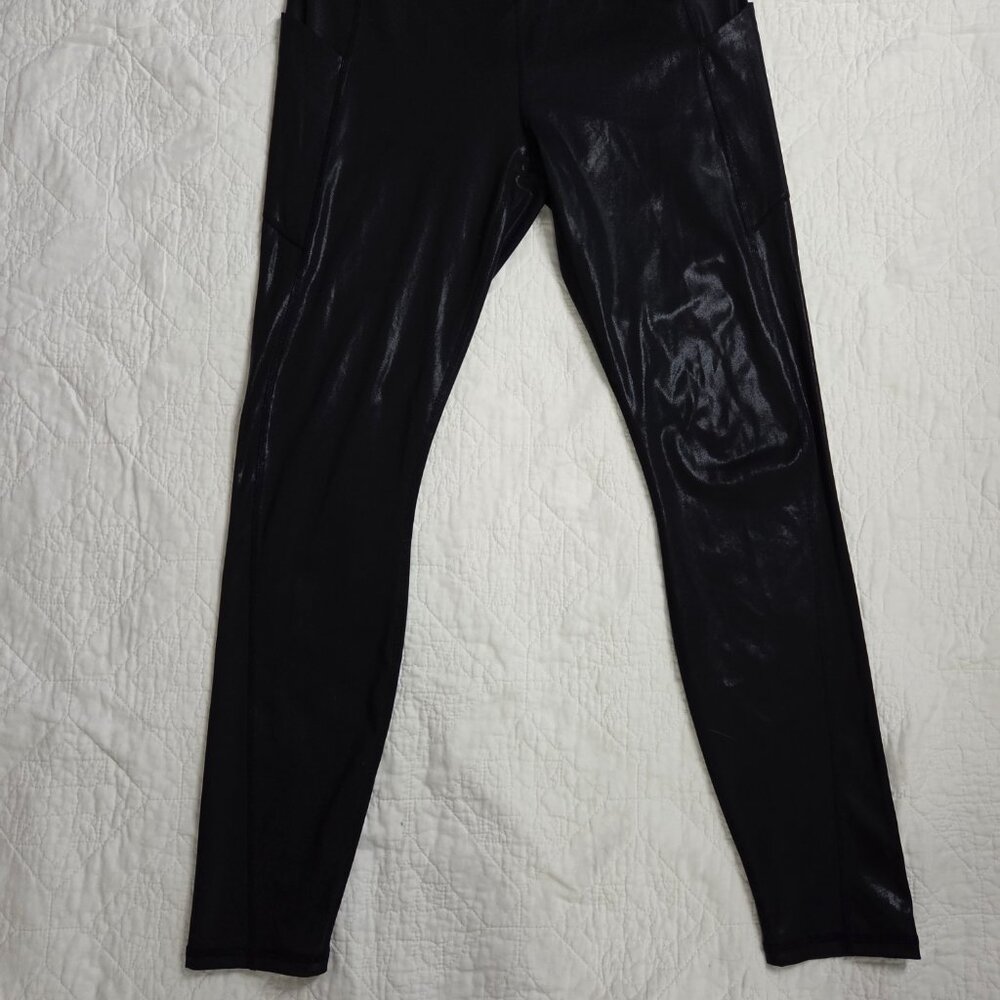 Fabletics Shiny Black Activewear Set, Including A… - image 5